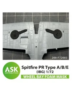 Spitfire PR Type A/B/E wheel bay FOAM flexibel mask for IBG, 1/72 -...