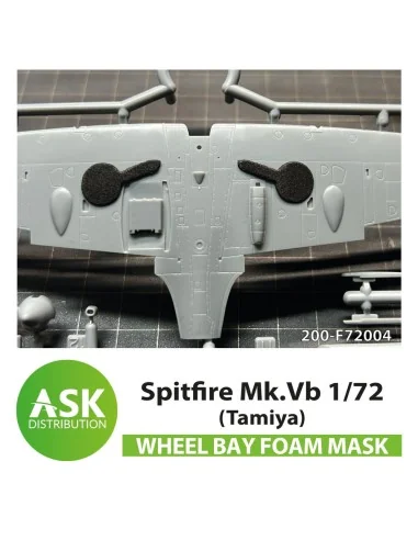 Spitfire Mk.Vb wheel bay FOAM flexibel mask for Tamiya, 1/72 - Art ...