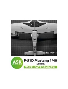 P-51D Mustang FOAM flexibel wheel bay mask for Eduard, 1/48 - Art S...