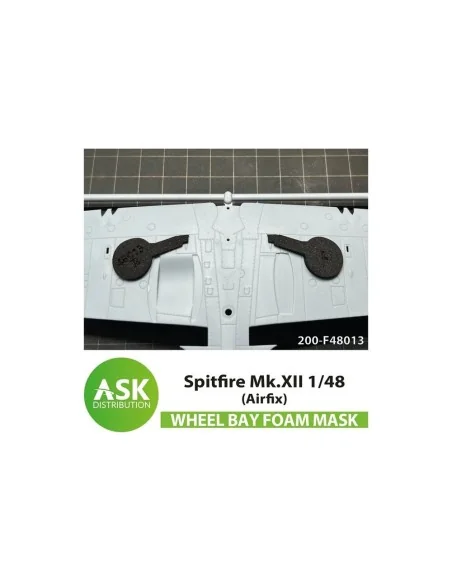Spitfire Mk.XII FOAM flexibel wheel bay mask for Airfix, 1/48 - Art...
