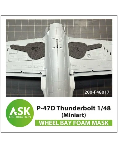 P-47 Thunderbolt FOAM flexibel wheel bay mask for Miniart, 1/48 - A...