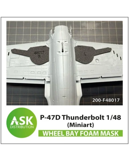 P-47 Thunderbolt FOAM flexibel wheel bay mask for Miniart, 1/48 - A...