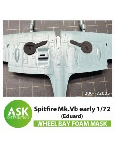 Spitfire Mk.Vb wheel bay FOAM flexibel mask for Eduard, 1/72 - Art ...