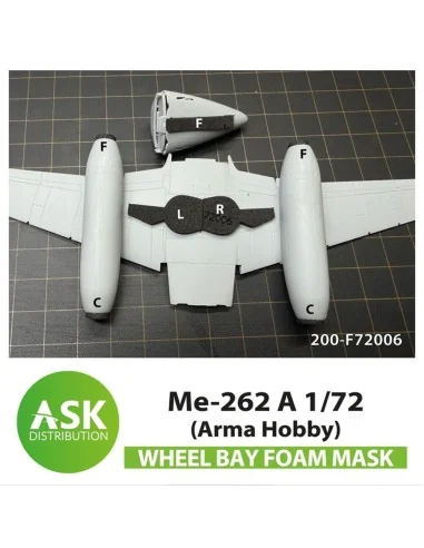 [NO_DESC] Me 262A wheel bay FOAM flexibel fit mask for Arma Hobby, ...