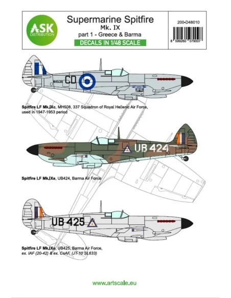 Spitfire Mk.IXc and Mk.IXe part 1 - Greece, Burma (limited edition)...