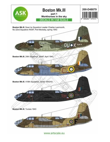 Boston MK.III part 1 - Workhorses in the sky, 1/48 - Art Scale Kit ...