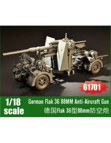 German Flak 36 88MM Anti-Aircraft Gun, 1/18 - I LOVE KIT 61701