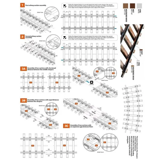 DOUBLE RAILWAY TRACK SECTION 1/35 - AK Interactive AK35011