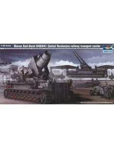 [NO_DESC] Mörser Karl Gerät 040/041 auf Eisenbahn-Transport-Trailer...