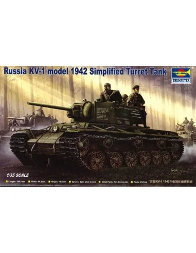 Russischer Panzer KV-1, 1942 Einfacher Turm, 1/35 - Trumpeter 00358