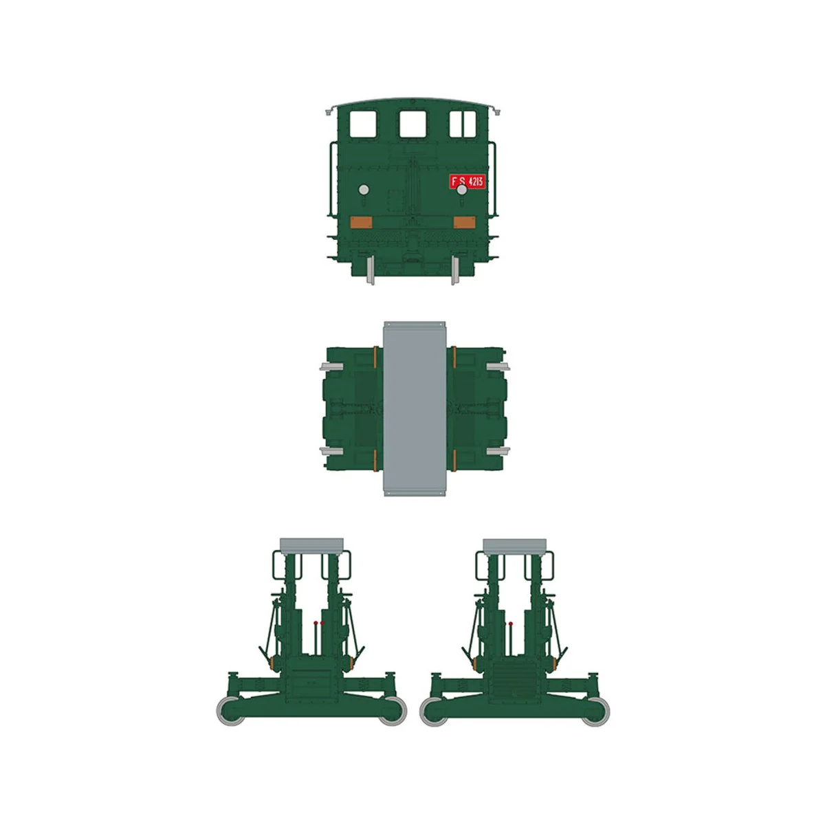 AUTOMOTORE FS 206/207/208 SOGLIOLA RAIL SHUNTER 1/35 - AK Interacti...