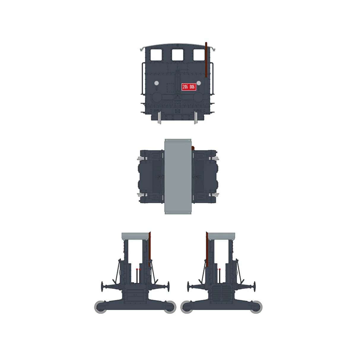 AUTOMOTORE FS 206/207/208 SOGLIOLA RAIL SHUNTER 1/35 - AK Interacti...