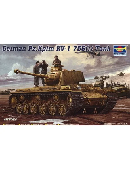 German Pz.Kpfm. KV-1 756(r) Tank, 1/35 - Trumpeter 00366