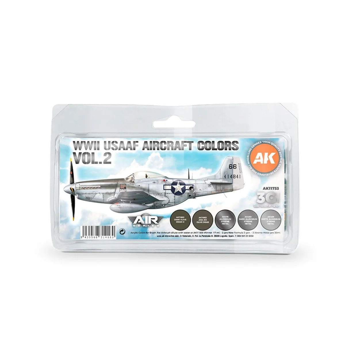 WWII USAAF Aircraft Colors Vol.2 SET 3G - AK Interactive AK11733