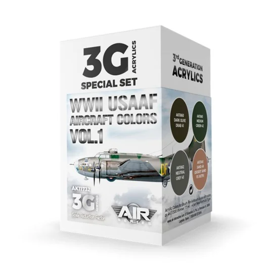 WWII USAAF Aircraft Colors Vol.1 SET 3G - AK Interactive AK11732