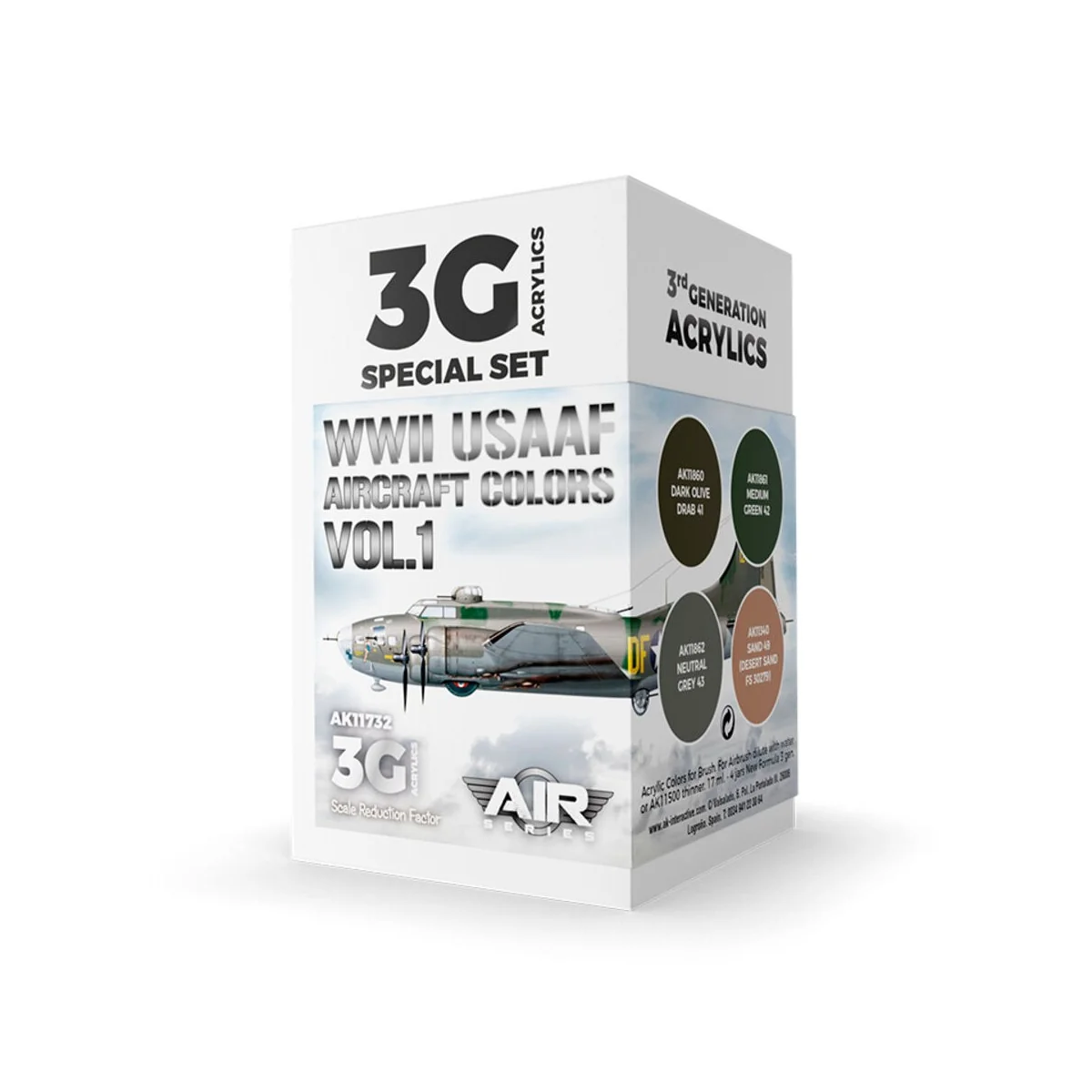 WWII USAAF Aircraft Colors Vol.1 SET 3G - AK Interactive AK11732