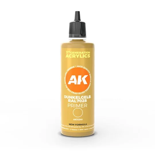 Dunkelgelb RAL 7028 dark yellow surface Primer 100 ml 3GEN - AK Int... Dunkelgelb RAL 7028 dark yellow surface Primer 100 ml 3GEN - AK Int...