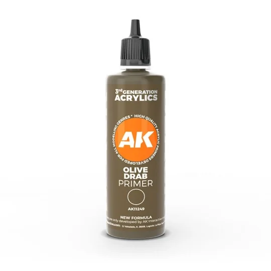Olive drab surface Primer 100 ml 3GEN - AK Interactive AK11249 Olive drab surface Primer 100 ml 3GEN - AK Interactive AK11249