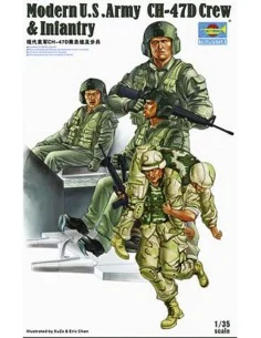 Modern U.S. Army CH-47D Crew & Infantry, 1/35 - Trumpeter 00415