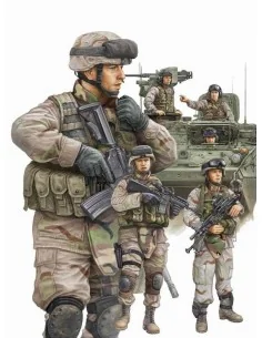 Modern U.S. Army Armor Crewman & Infantry, 1/35 - Trumpeter 00424