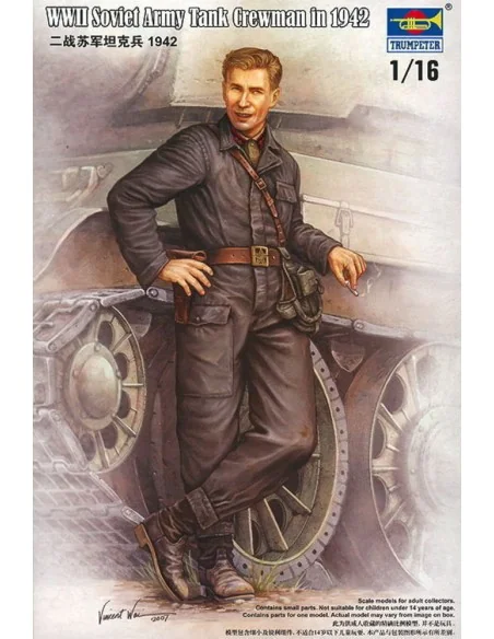 WWII Soviet Army Tank Crewman 1942, 1/16 - Trumpeter 00701