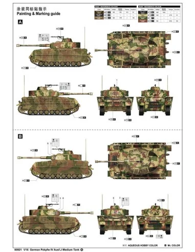 German Pzkpfw IV Ausf.J Medium Tank, 1/16 - Trumpeter 00921
