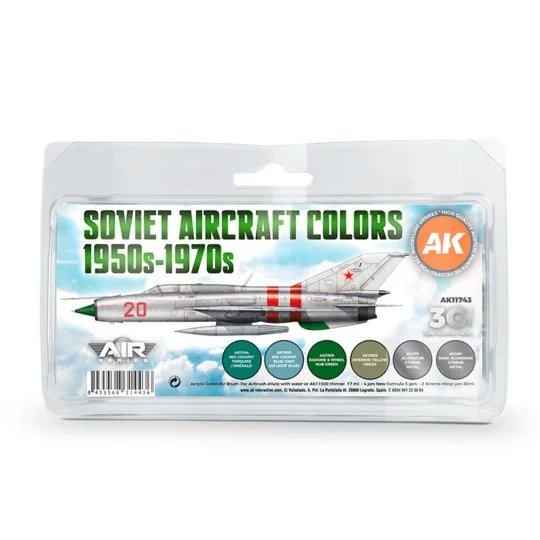Soviet Aircraft Colors 1950s-1970s SET 3G - AK Interactive AK11743