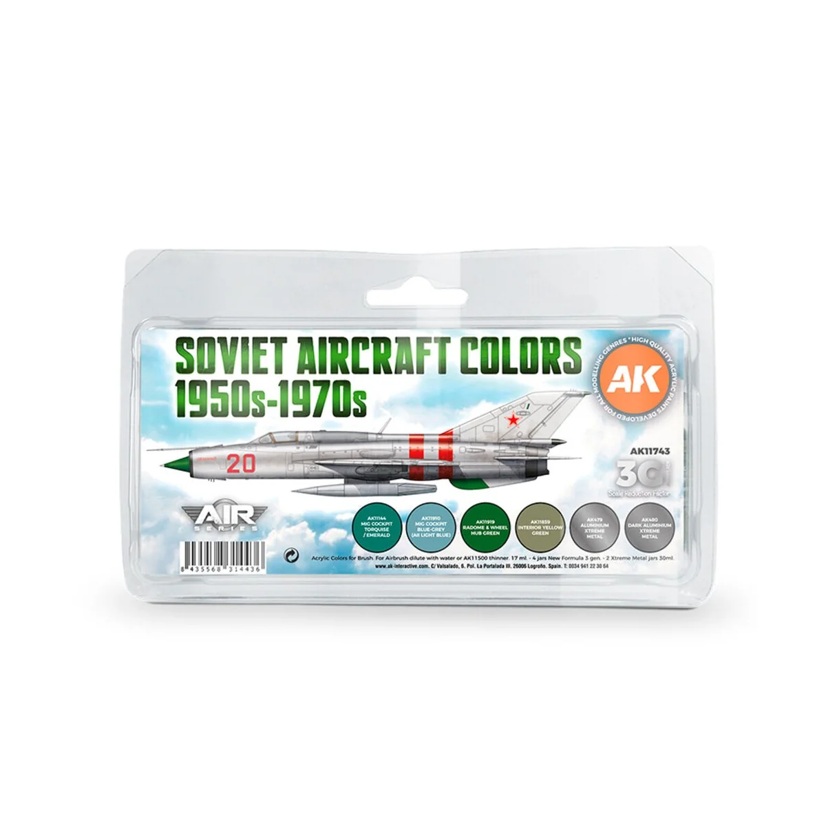Soviet Aircraft Colors 1950s-1970s SET 3G - AK Interactive AK11743