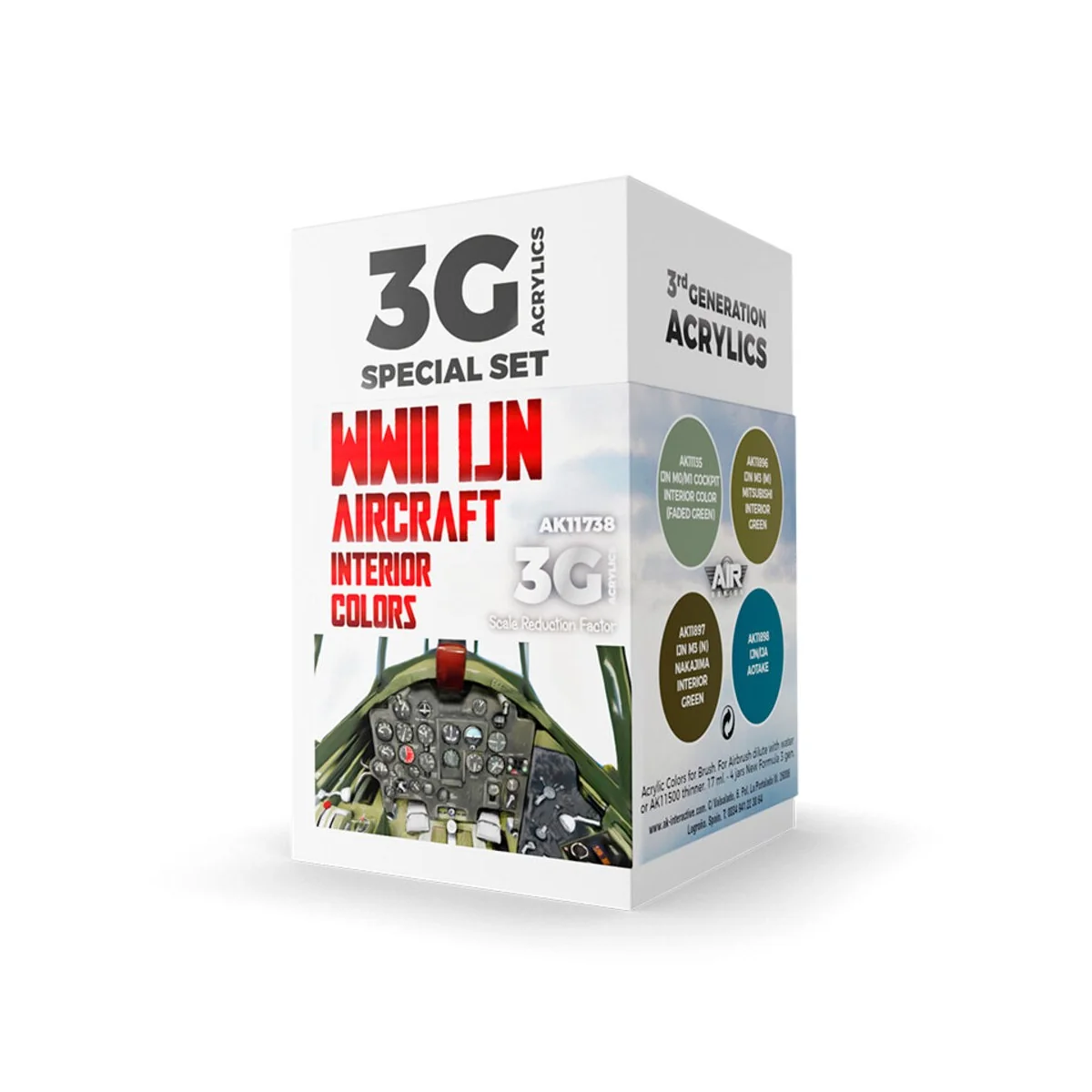 WWII IJN Aircraft Interior Colors SET 3G - AK Interactive AK11738