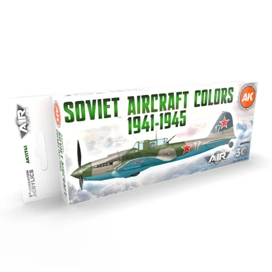 Soviet Aircraft Colors 1941-1945 SET 3G - AK Interactive AK11741 Soviet Aircraft Colors 1941-1945 SET 3G - AK Interactive AK11741