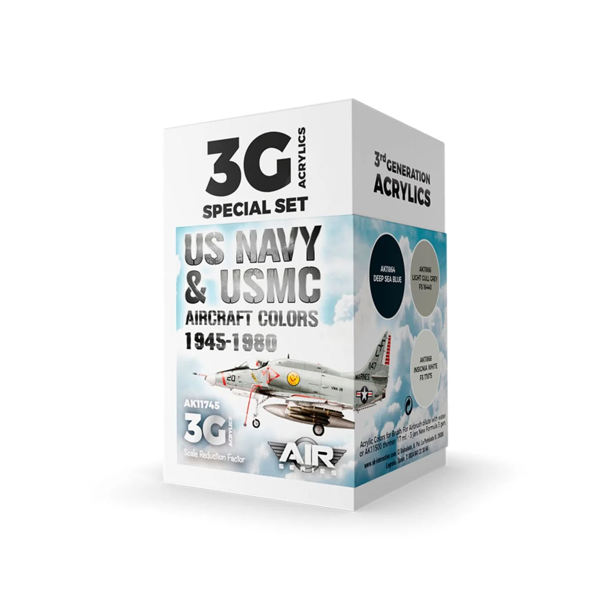 US Navy & USMC Aircraft Colors 1945-1980 SET 3G - AK Interactive AK...