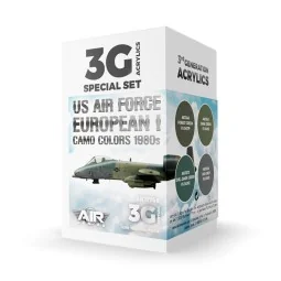 US Air Force European I Camo Colors 1980s SET 3G - AK Interactive A...