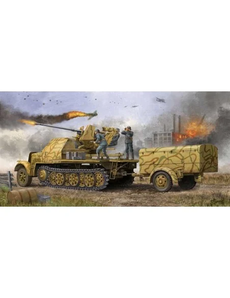 German 3, 7cm Flak 37 auf Selbstfahrlafette Sd.Kfz. 7/2 late versio...