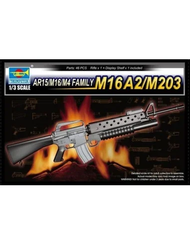 AR15/M16/M4 FAMILY-M16A2/M203, 1/3 - Trumpeter 01904