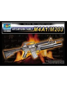 AR15/M16/M4 Family-M4A1/M203, 1/3 - Trumpeter 01909