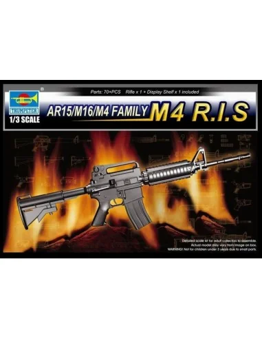 AR15/M16/M4 Family-M4 R.I.S., 1/3 - Trumpeter 01910