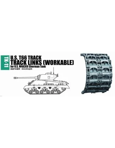 U.S. T66 track for M4A3E8 Sherman tank, 1/35 - Trumpeter 02041