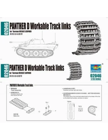Panther D Workable Tracks links, 1/35 - Trumpeter 2046