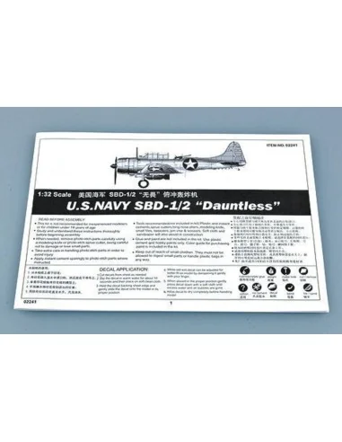 SBD-1/2 Dauntless US Navy, 1/32 - Trumpeter 02241