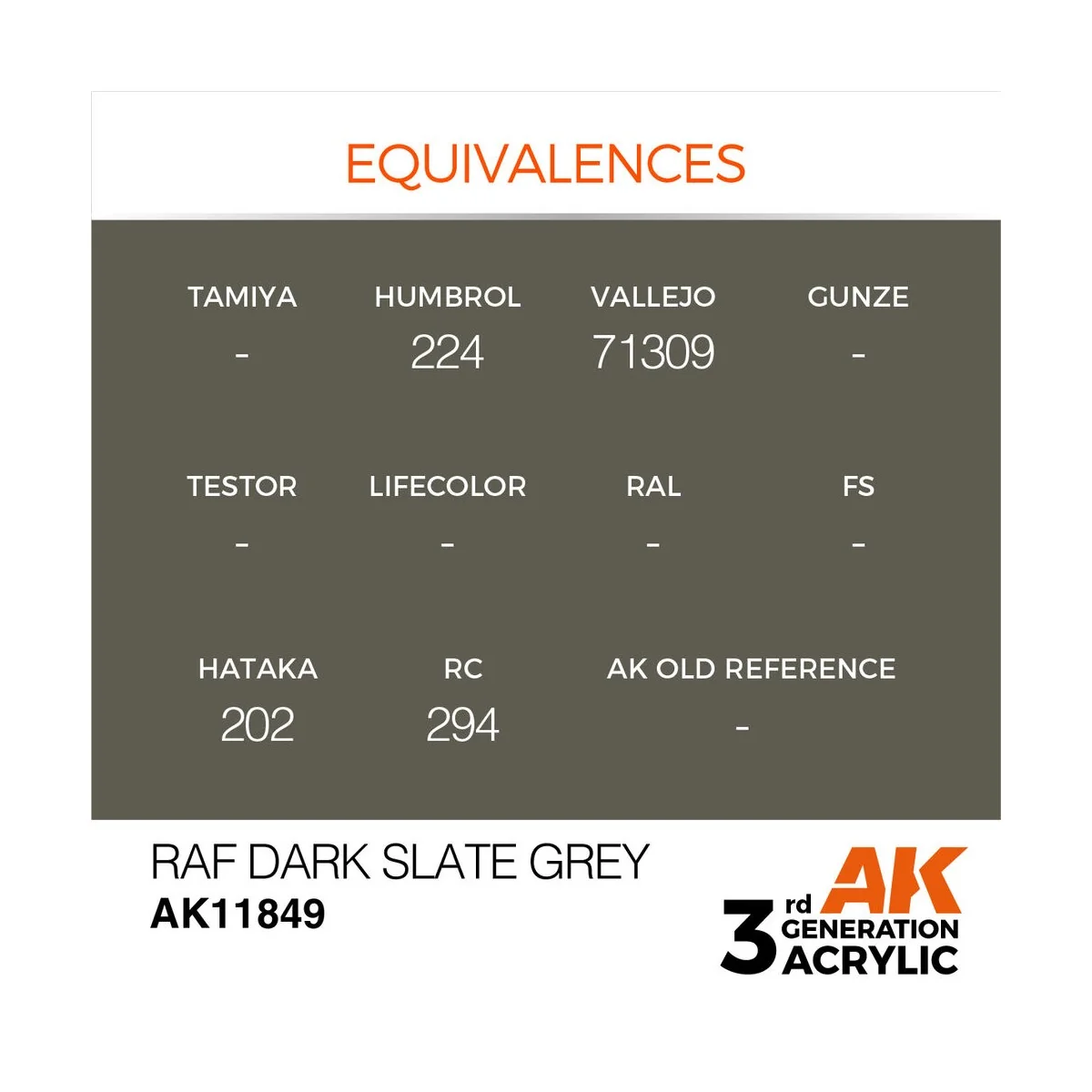 RAF Dark Slate Grey - AK Interactive AK11849