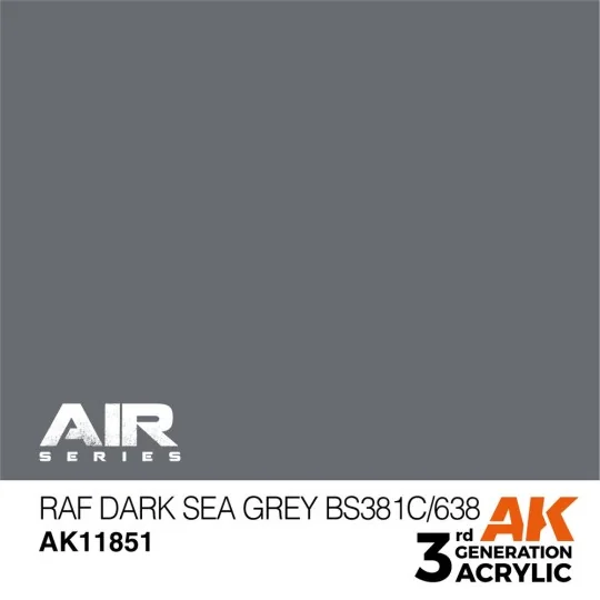 RAF Dark Sea Grey BS381C/638 - AK Interactive AK11851 RAF Dark Sea Grey BS381C/638 - AK Interactive AK11851