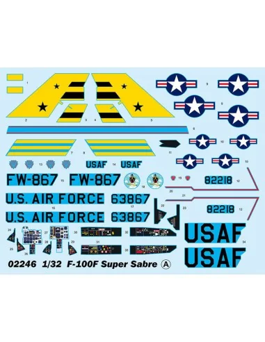 [NO_DESC] F-100F Super Sabre, 1/32 - Trumpeter 02246