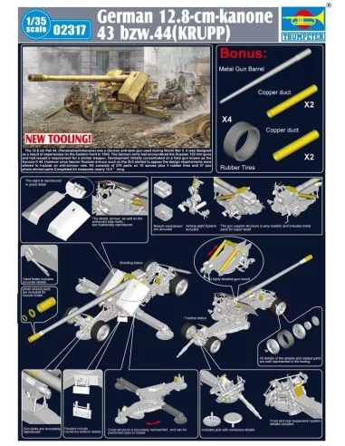 German 128mm Pak44 (Krupp), 1/35 - Trumpeter 02317