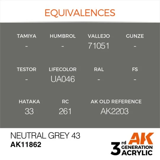 Neutral Grey 43 - AK Interactive AK11862