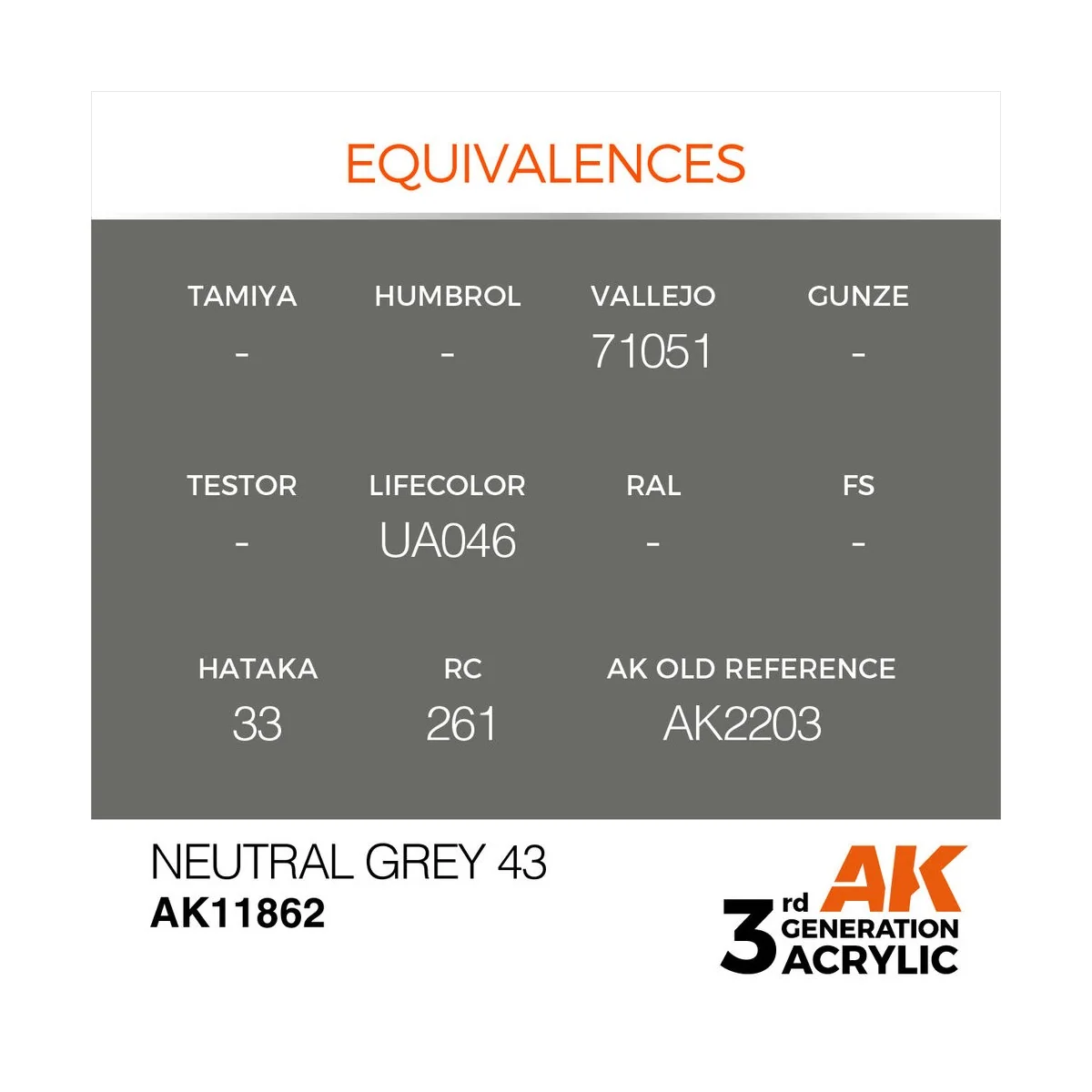 Neutral Grey 43 - AK Interactive AK11862