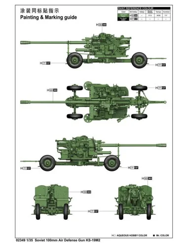 Soviet 100mm Air Defence Gun KS-19M2, 1/35 - Trumpeter 02349
