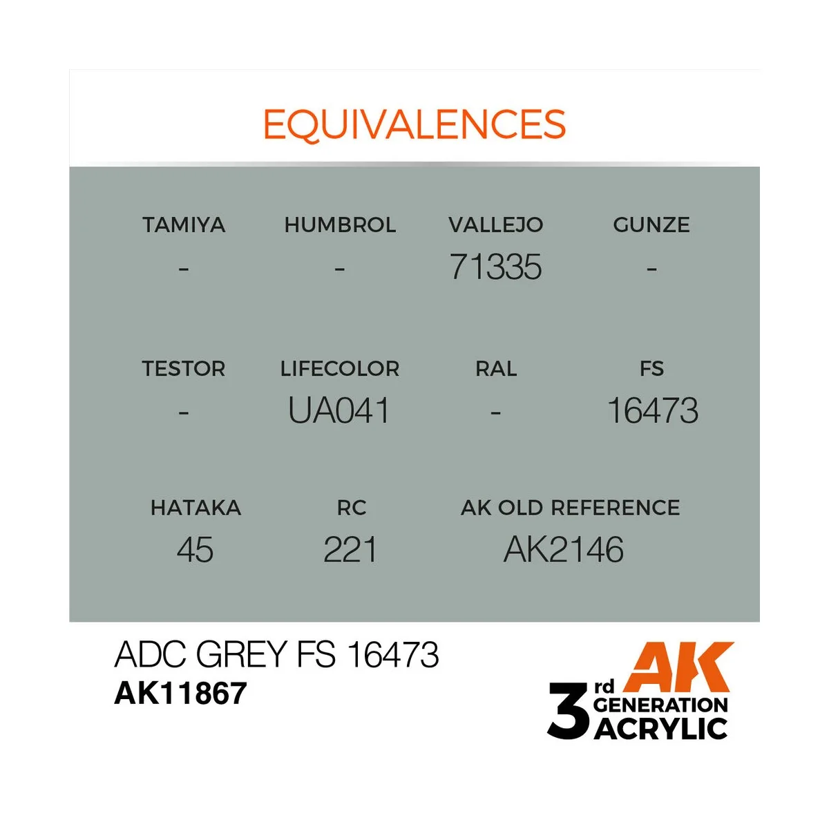 ADC Grey FS 16473 - AK Interactive AK11867