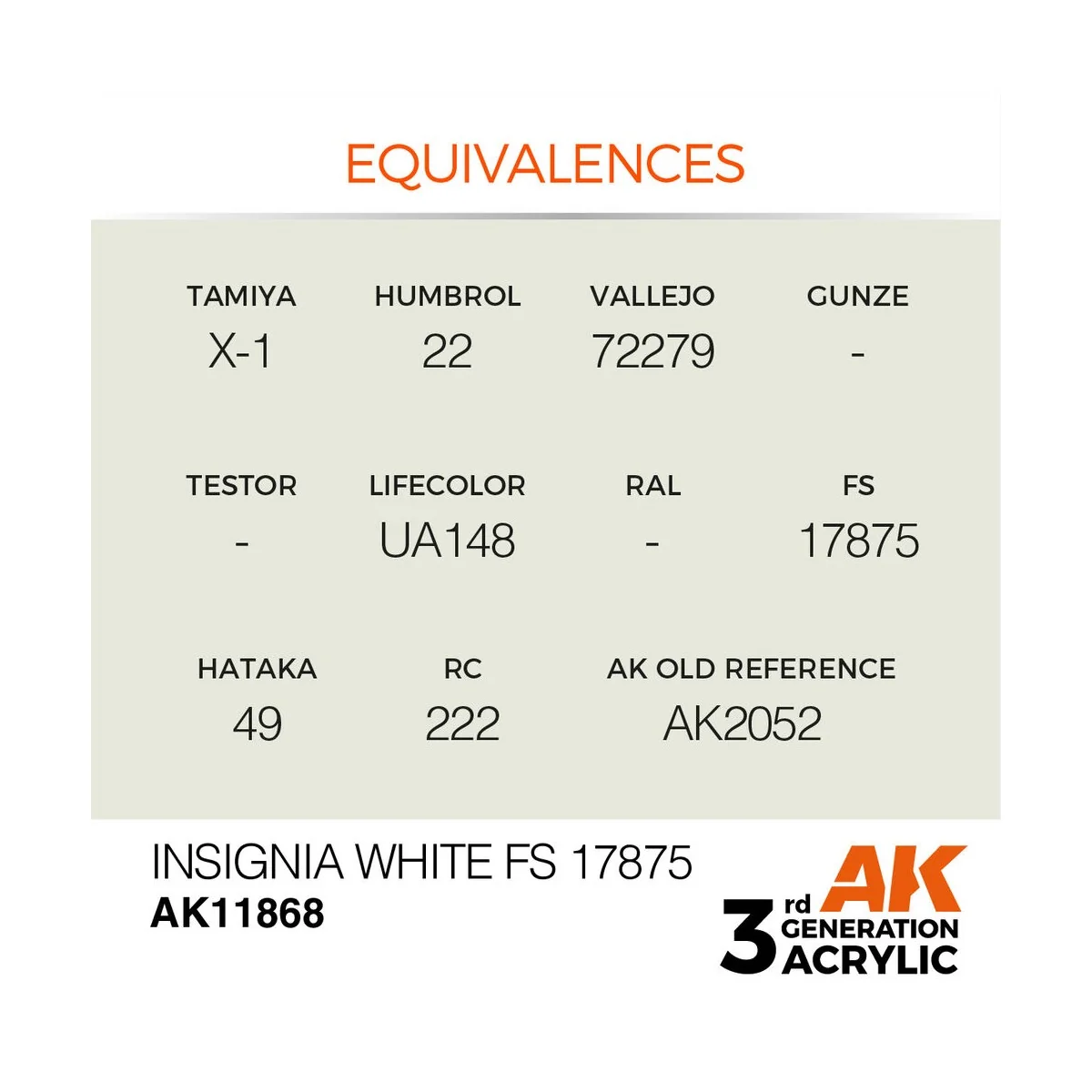 Insignia White FS 17875 - AK Interactive AK11868
