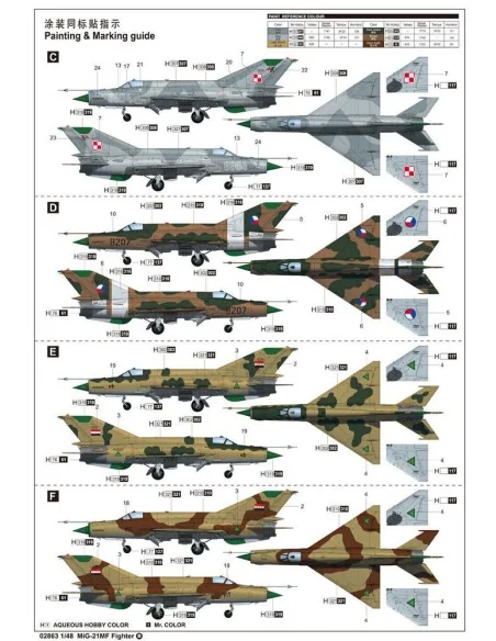 MiG-21MF Fighter, 1/48 - Trumpeter 02863