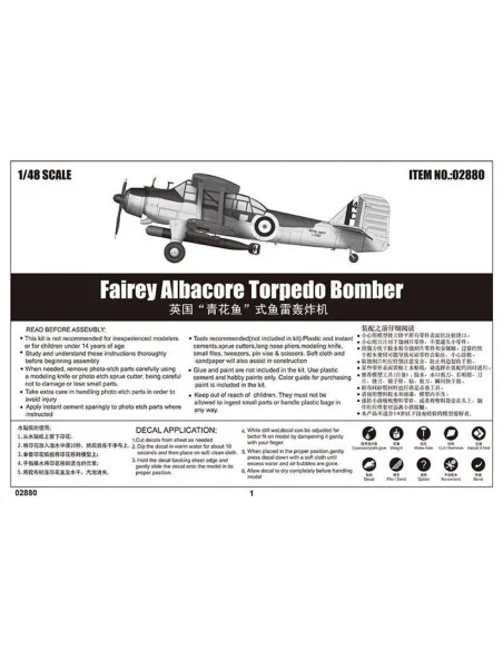 Fairey Albacore Torpedo Bomber, 1/48 - Trumpeter 02880